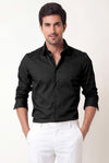 Men's Premium Black Stripe Cotton Full Sleeve Shirt